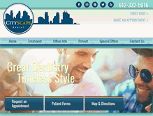 Tablet Screenshot of cityscapedentalarts.com